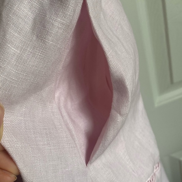 New Reformation Everett Midi Linen Sleeveless Dress - Size 6 Cherry Blossom Pink - Picture 9 of 12